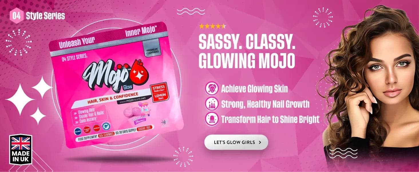 Mojo Glow ヘア、スキン、自信 — ファッショナブルで、クラッシー、輝く Mojo：輝く肌を手に入れ、強く健康的な爪の成長、髪を輝かせる。グロウしようぜ、ガールズ。